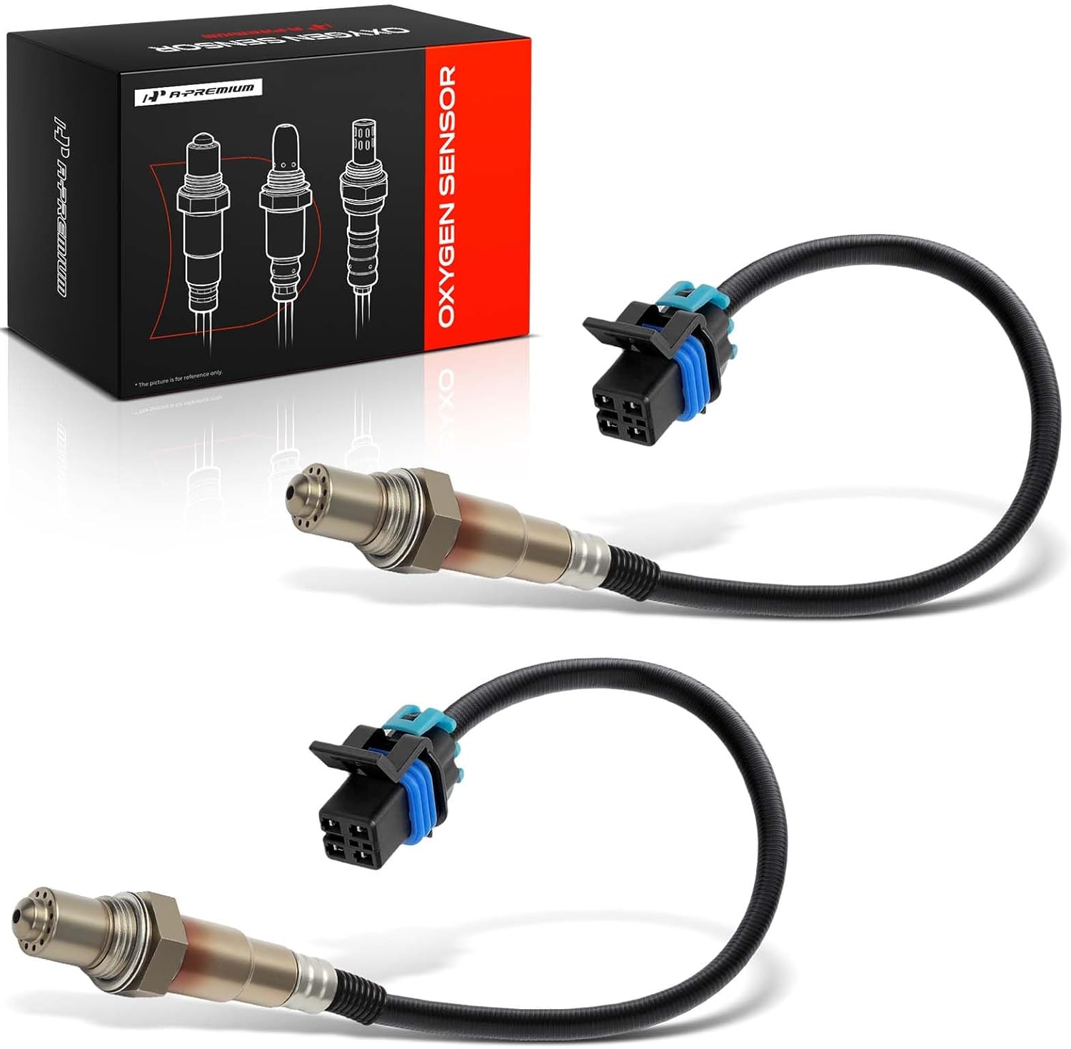 A-Premium O2 Oxygen Sensor Compatible with Buick Enclave & Chevrolet Caprice, Equinox & Pontiac Torrent & Suzuki XL-7 & Cadillac ATS CTS SRX XTS, 2-PC Set, Replace# 12597449, 12616203