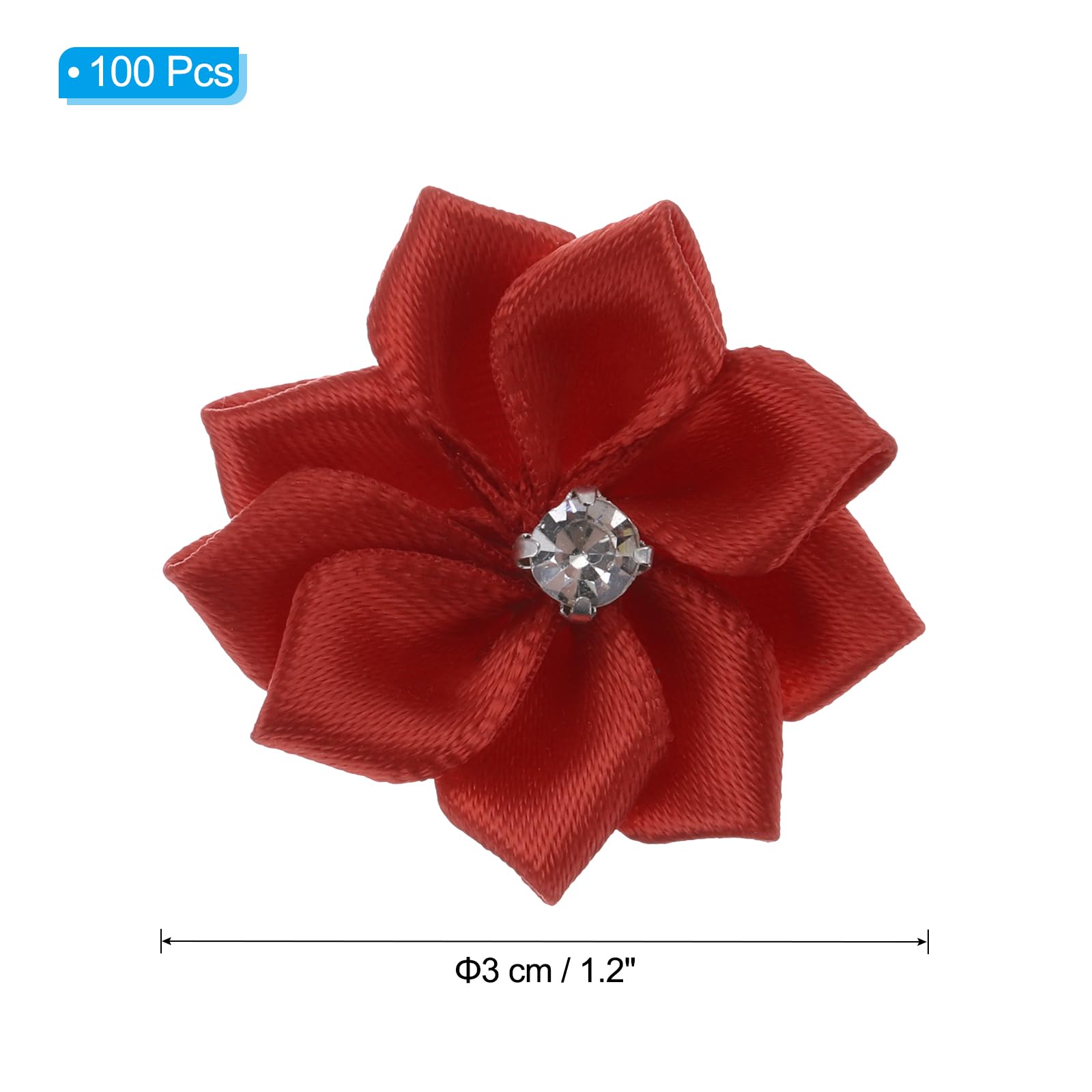 PATIKIL 1.2 Inch Small Ribbon Flowers - Image 2
