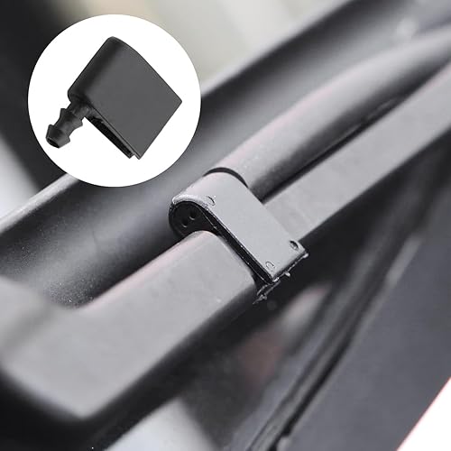 Miniatura 5 de 2 piezas de chorro de boquilla de brazo de limpiaparabrisas con manguera de líquido de 6.6 ft y 4 conectores de manguera, kit de repuesto para