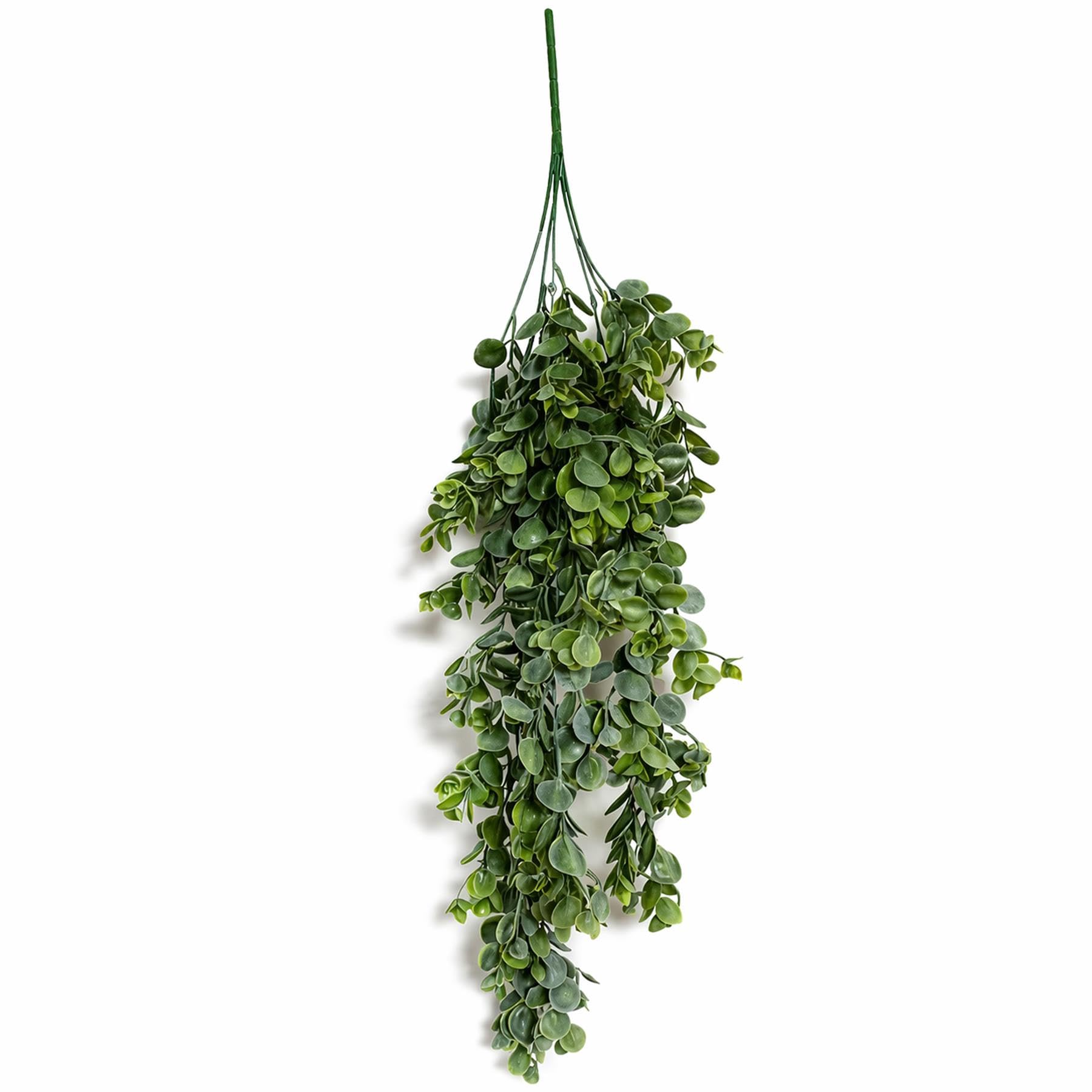 75Cm Artificial Trailing Round Leaf Hanging Foliage PlantBright Lime Green