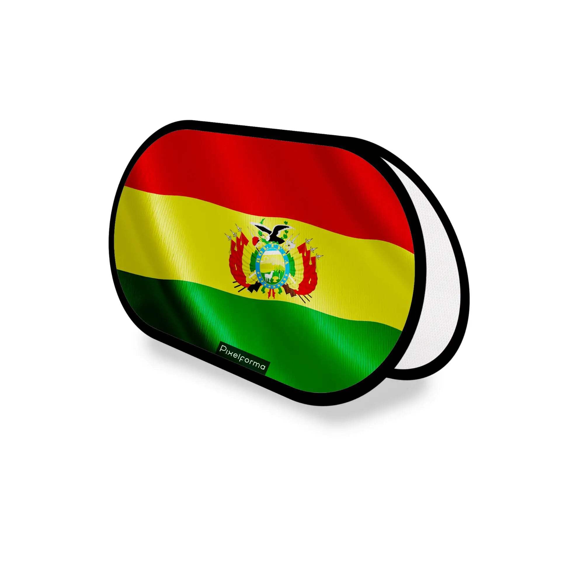 Drapeau Bolivie Ovale 70x120cm Oriflamme Polyester Support Publicitaire