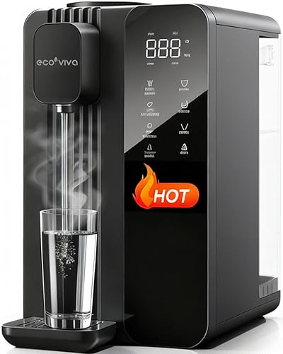 Miniatura 1 de Ecoviva MATE4 - Encimera de filtro de agua de ósmosis inversa UV, sistema de filtración de agua RO de agua caliente, jarra de filtro de agua de 7