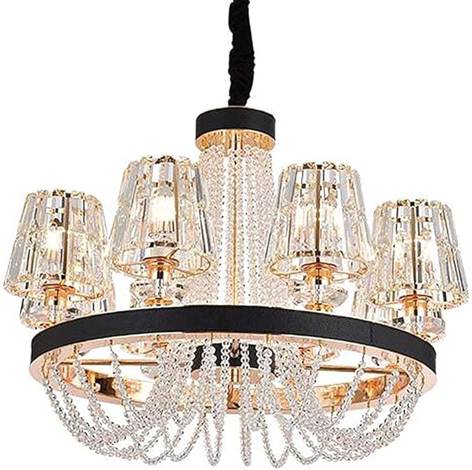 GJSN Slaapkamer, Eetkamer, Woonkamer, Kristallen Hanglamp Armatuur Geborsteld Messing Hanger Ing Armatuur Voor Gang/Gouden/78 * 45Cm (31 * 18 Inch)
