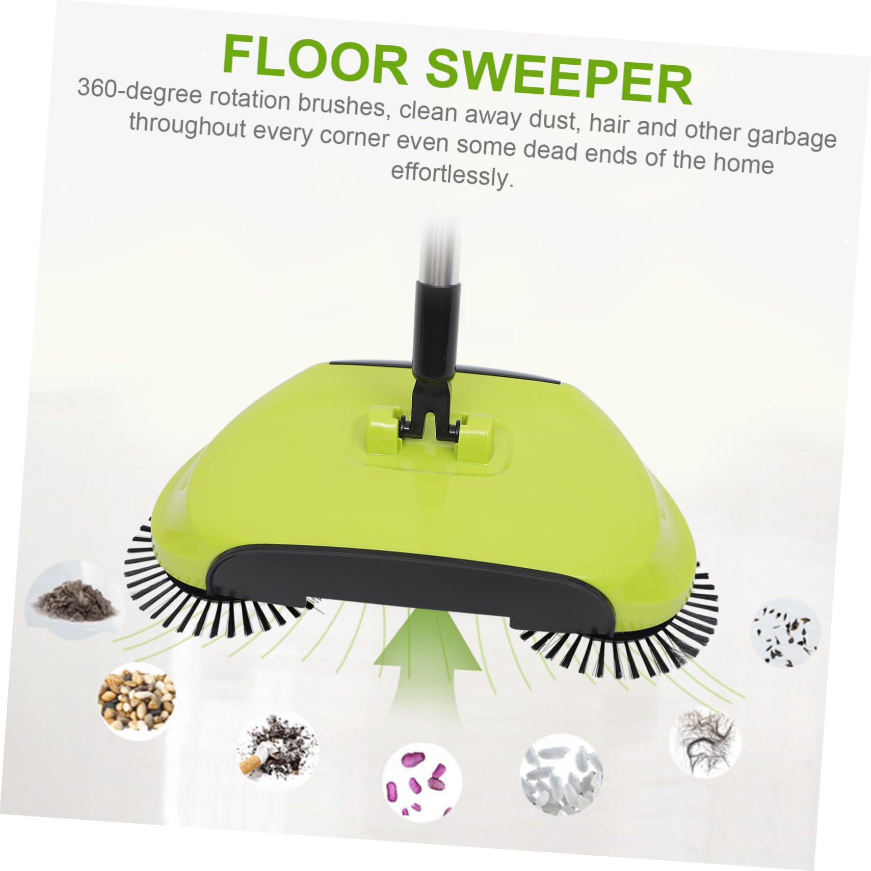 Schiebefeger 3-in-1 mit 360° Drehung und Verstellbarem Griff