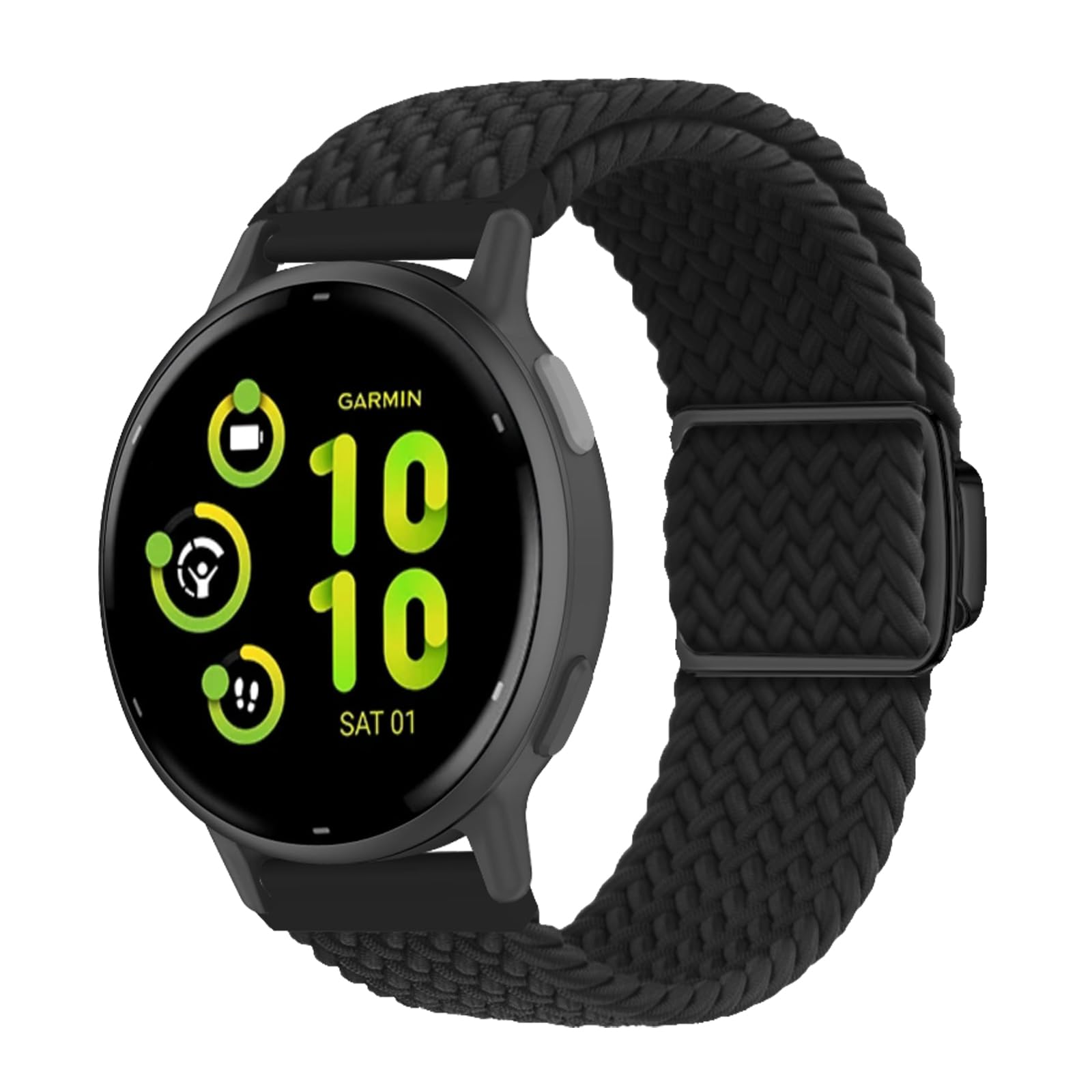 Cinturino Nylon 20mm PaceBid Per Amazfit Active 2, GTR Mini, GTS 4, Bip 3 - Traspirante, Regolabile, Nero/Rosso