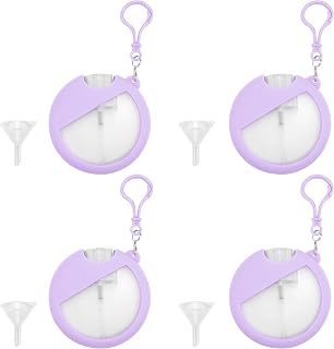 4 Pack Card Spray Bottle, Portable Perfume Travel Refillable Bottles, Mini Perfume Atomizers, Travel Size Spray Bottles Accessories (25ml) (Purple)