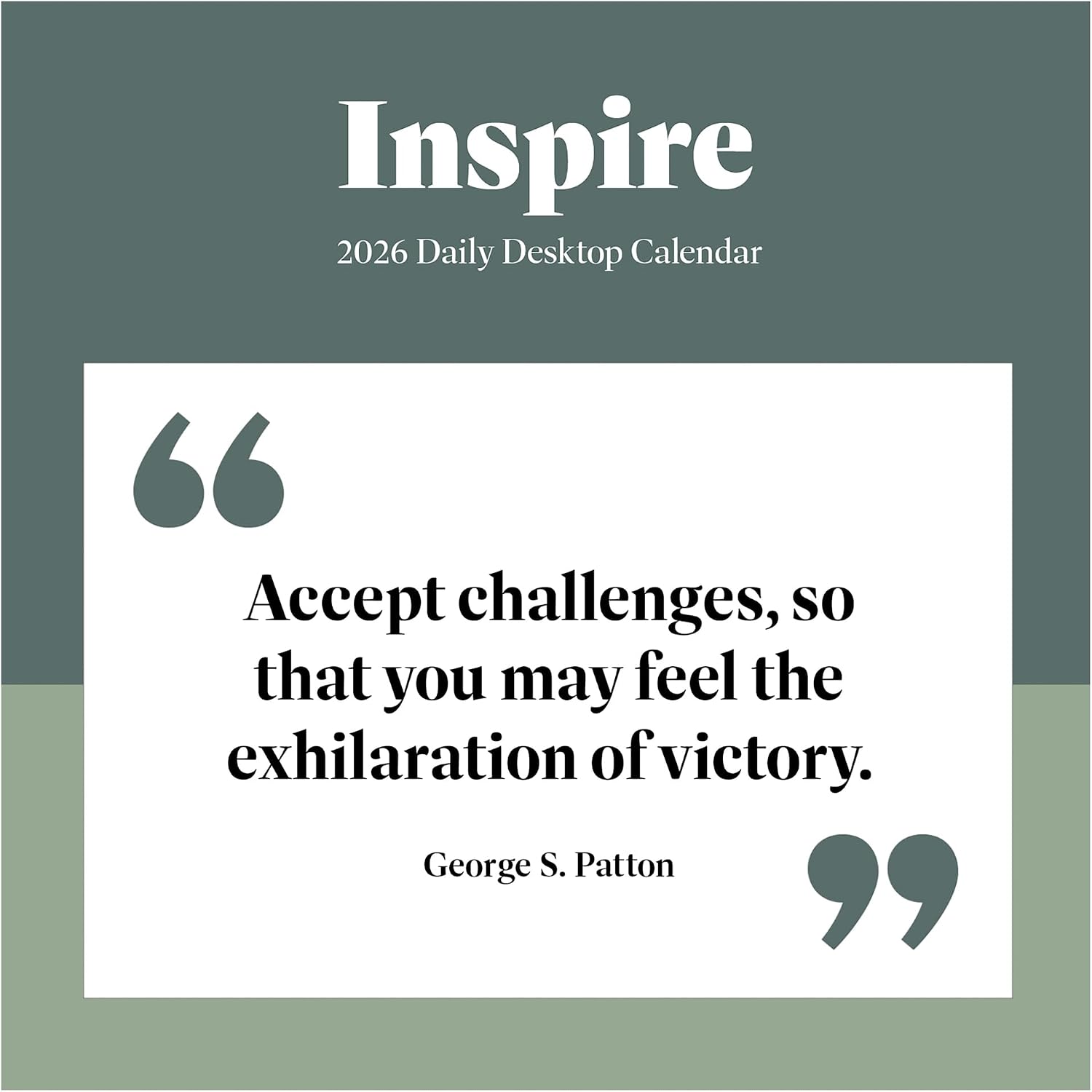 TF Publishing 2026 Inspire Daily Desktop Calendar - Home and Office Organization - Small Desk Calendar 2026 with Full-Color Tear-Off Pages and Standing Cardboard Easel - 5.25in x 5.25in image 2