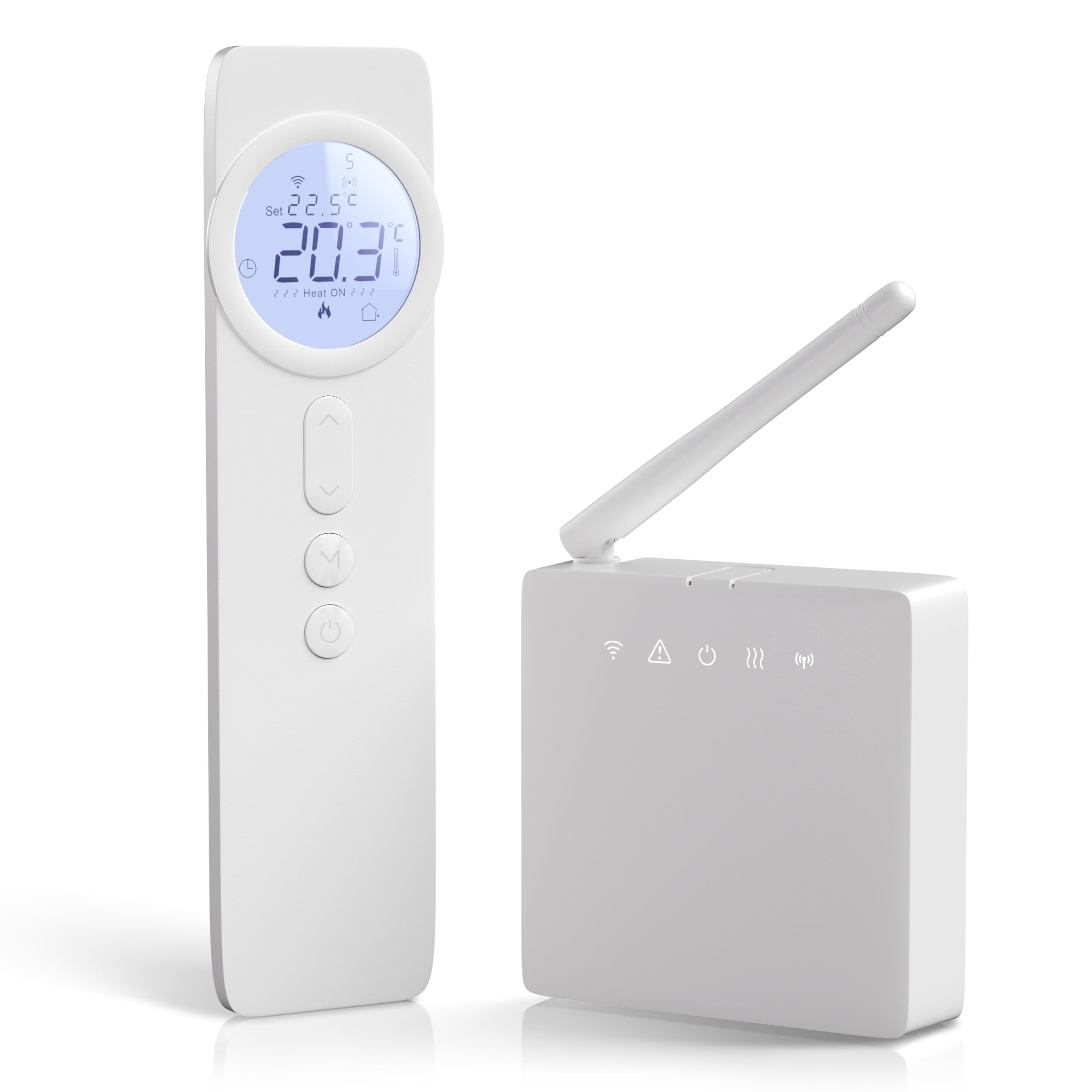 BEOK CONTROLS Termostato WiFi Caldera de Gas,Termostato WiFi programable semanal,Termostato WiFi a Pilas,Termostato Digital Inteligente Tuya Control Compatible con Alexa y Google Assistant.