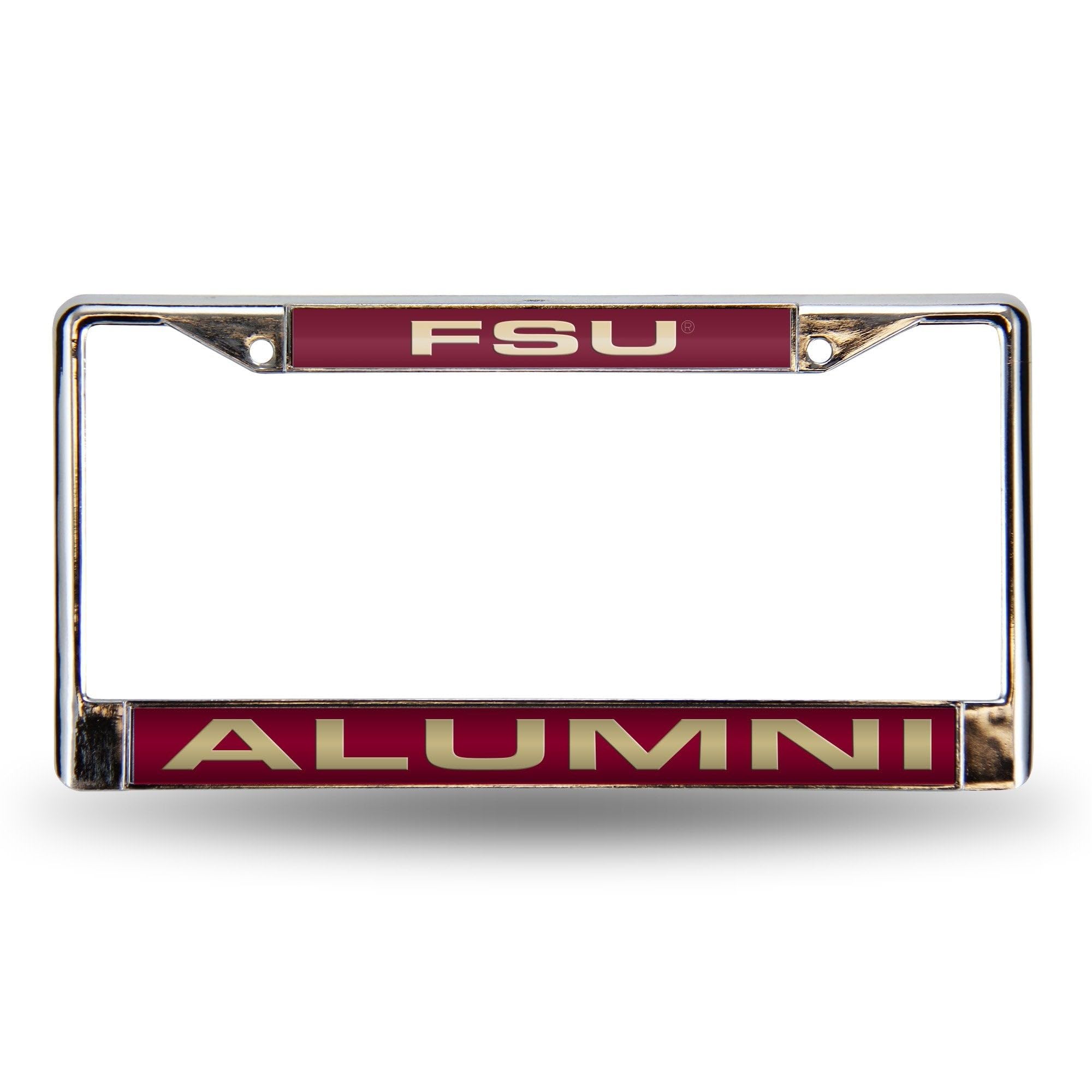 Rico Industries NCAA Unisex-Adult Laser Cut Inlaid Standard Chrome License Plate Frame