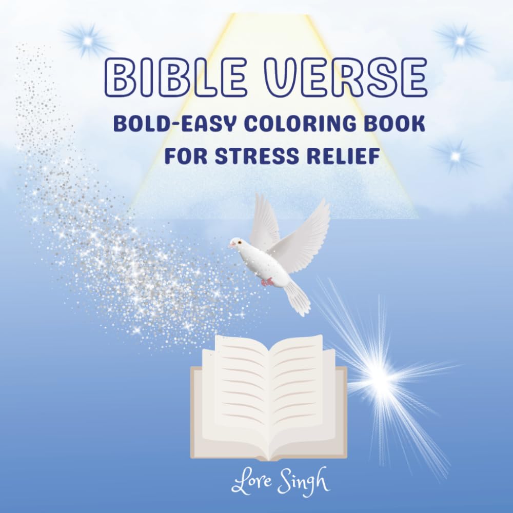 Bible Verse: Bold Easy Coloring Book for Stress Relief
