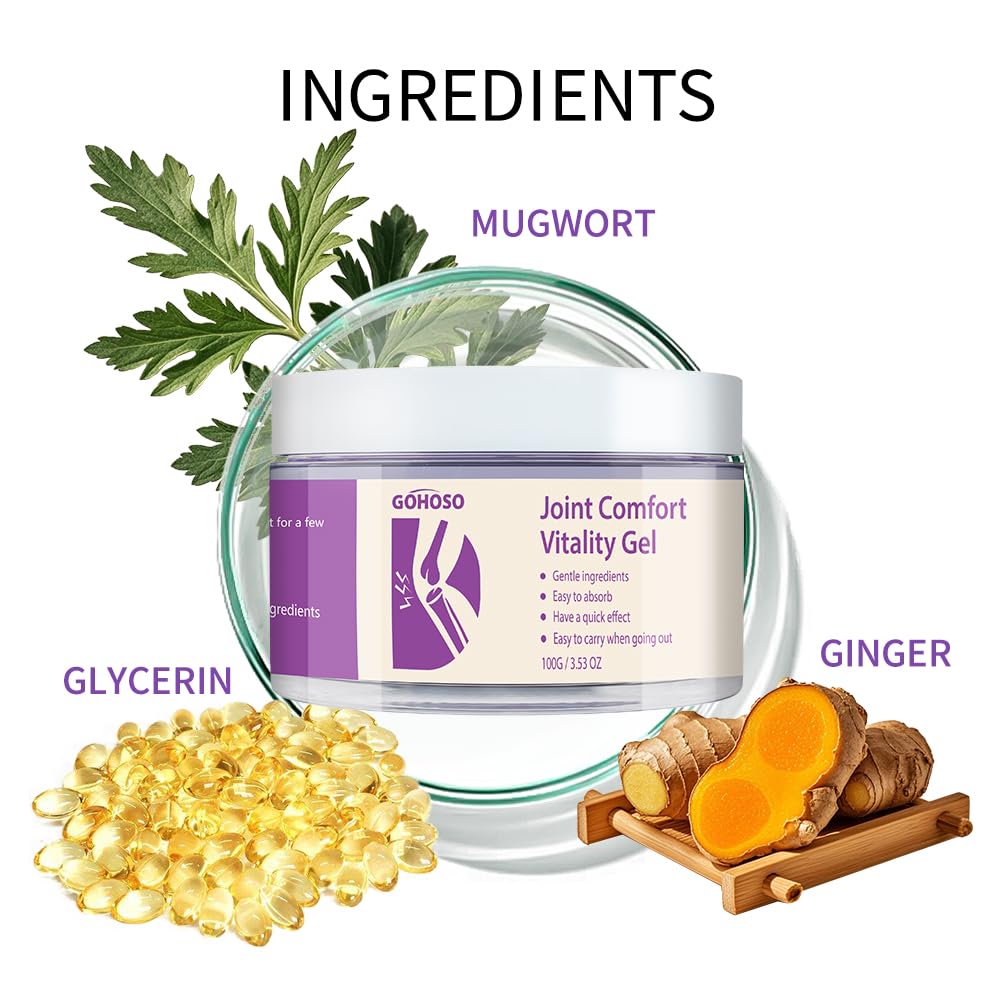 Joint Purple Gel, Cooling Massage Cream with Turmeric for Back, Neck, Joints & Muscles – Hydrating Gel for Active Lifestyles — Amazon image 2