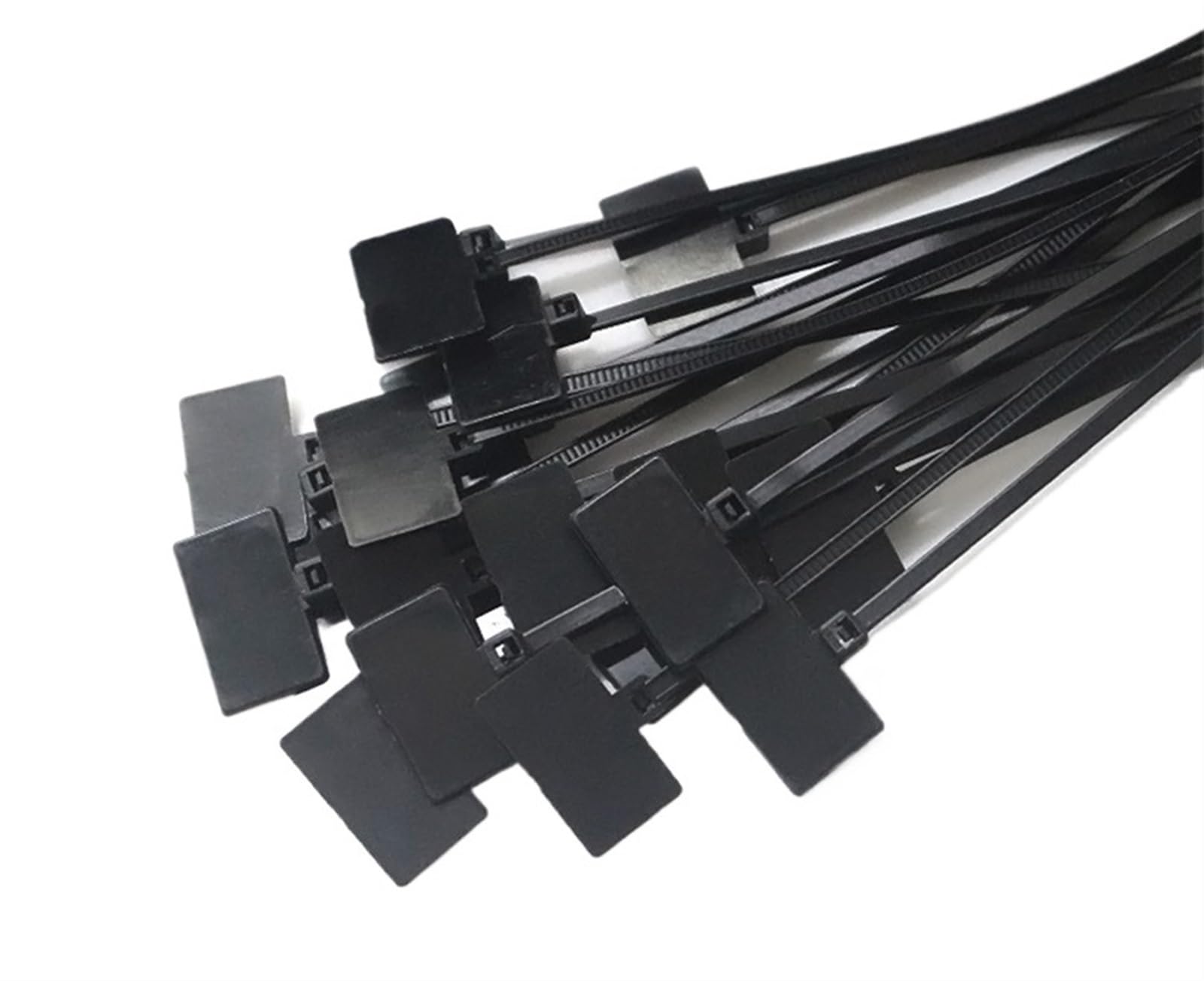 Enmrfvkz 100Pcs Black Nylon Cable Marking Ties