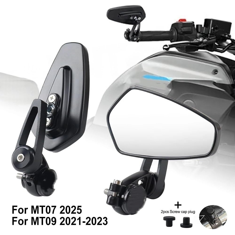 Motocyklowe Lusterka Wsteczne Pasuje Do MT-09 Do MT-07 MT09SP FZ-07 Lusterko Wsteczne Kierownica Koniec Lusterka Boczne Moto Akcesoria Motocyklowa kierownica lusterka