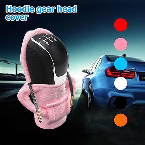Miniatura 3 de Funda para pomo de palanca de cambios de automóvil, suéter de moda y diseño de camisa con capucha, bonitos accesorios interiores automotrices, funda