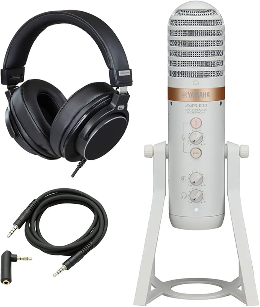 YAMAHA HPH-MT7 AG01 など配信セット YAMAHA/AG01 B 配信向けUSBマイク
