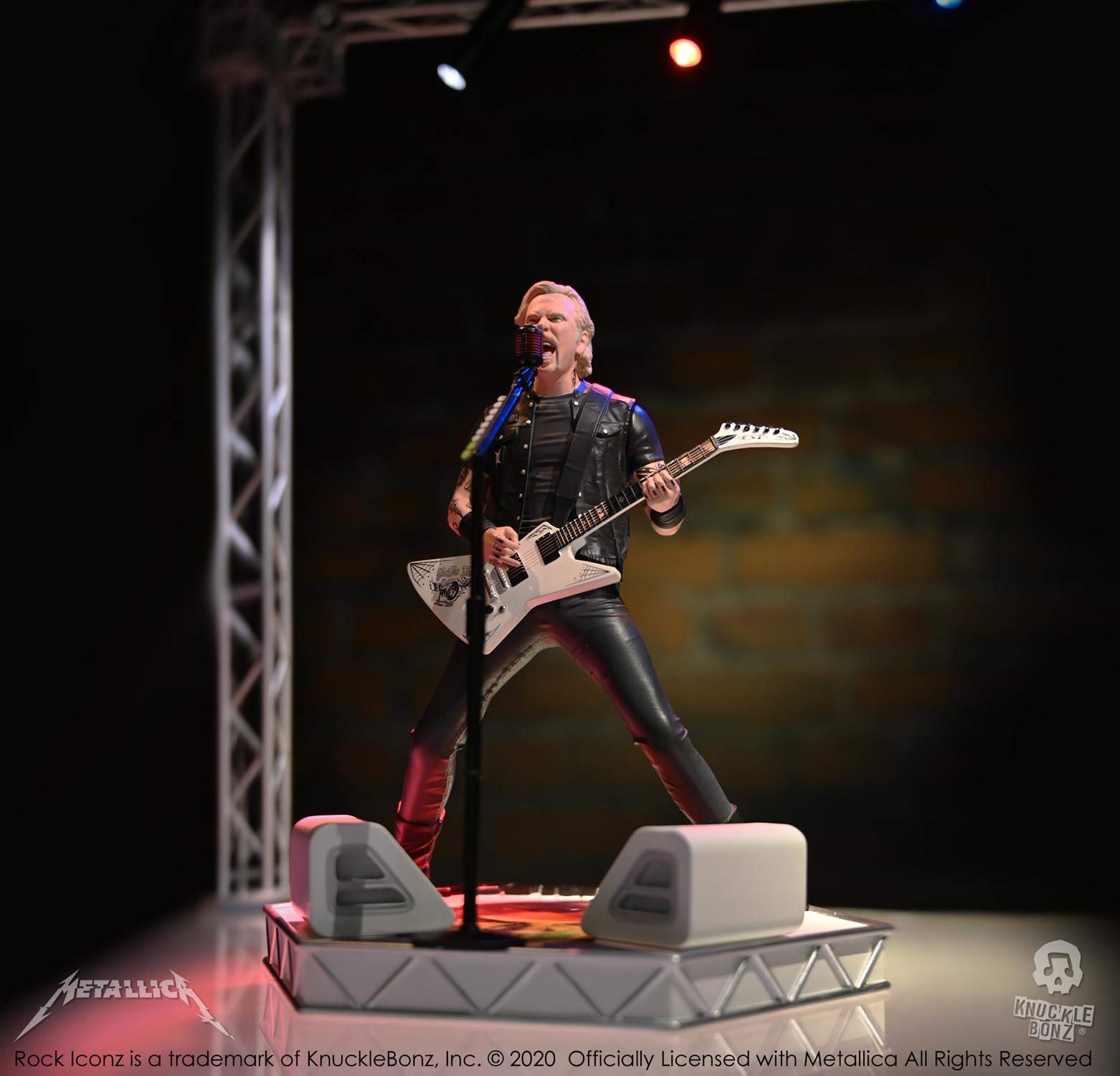 Estátua James Hetfield Knucklebonz - Metallica - Rock Iconz Statue