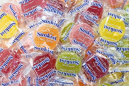 Bright Sunkiss Fruit Gems, Individually Wrapped Sugar Dusted Soft Gel Candy, Fruit Slice Flavored Jelly Gummies by Queen City Candy Cave (1 Pound)