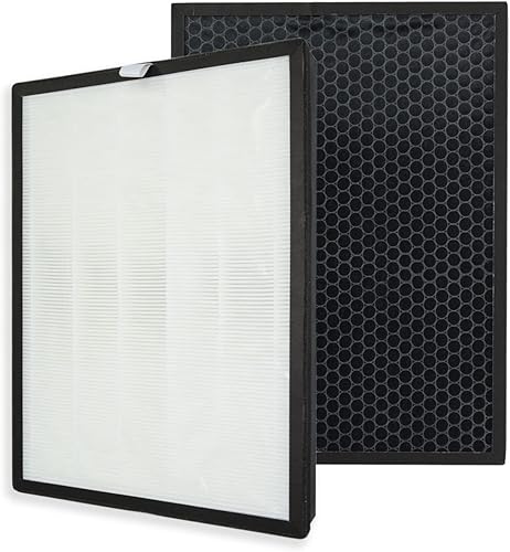 Miniatura 1 de PUREBURG Filtro de repuesto compatible con el purificador de aire COLZER BKJ-33, 1 paquete de carbón activado HEPA H13 2 en 1 3 etapas de filtración