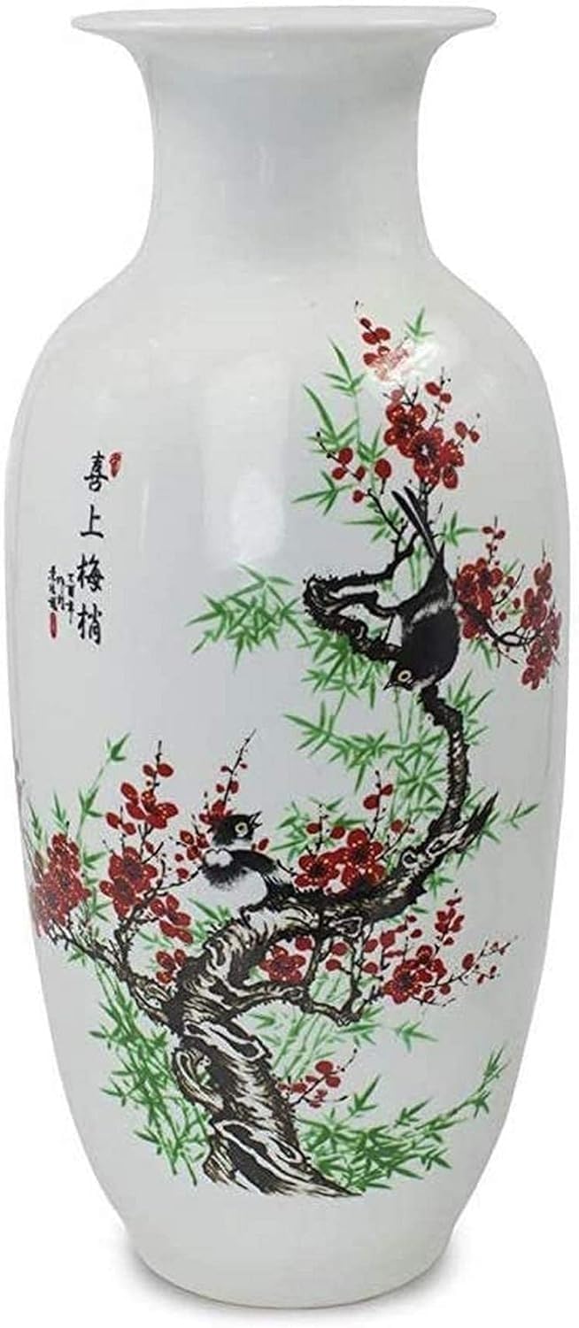asdchZen Grain Dispenser With Ceramic,Rice Container, Ceramic Ginger Jarceramic Vase Porcelain Antique Vase Chinese Vase,11.8" H Ceramic Porcelain Ginger Jar Vase, Storage Jar, Sugar C