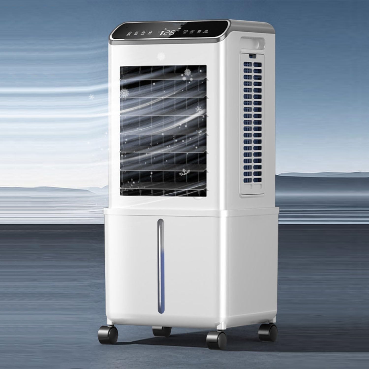 ZHENCHAO Portable Air Cooler Evaporative with 10L Tank, 24H Timer, Quiet Fan, 3 Speeds & 3 Modes for Indoor Outdoor