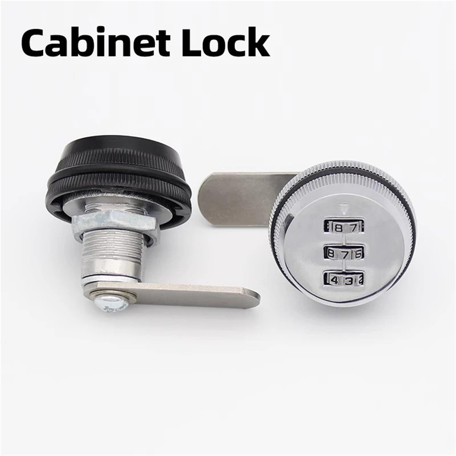 Cerradura tubular de leva, Cerradura circular con contraseña MS6018, pestillo de caja interruptor giratorio for gabinete(30mm Bright Chrome)