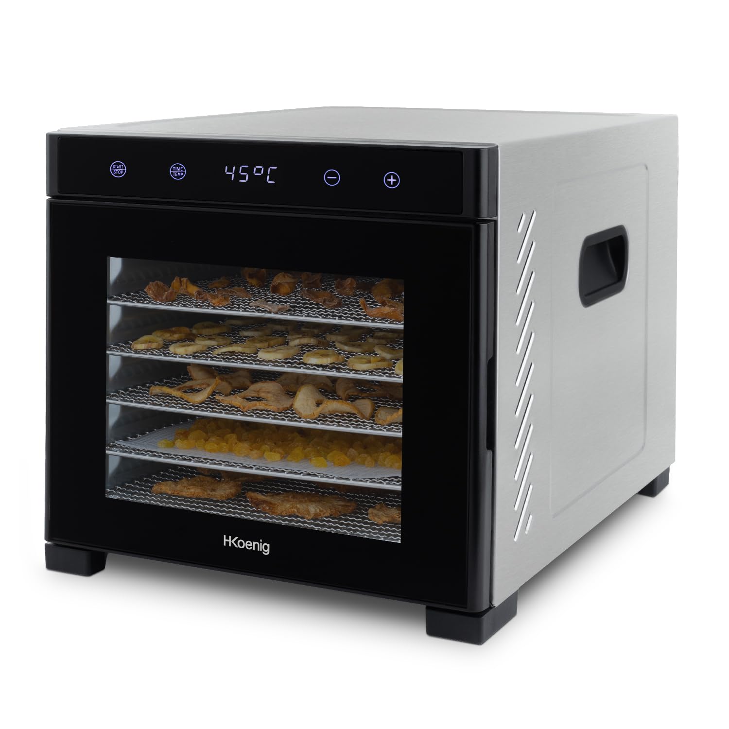 H.Koenig Déshydrateur alimentaire DSY900 – SL/6 plateaux, LCD tactile, 35–75°C, 650 W