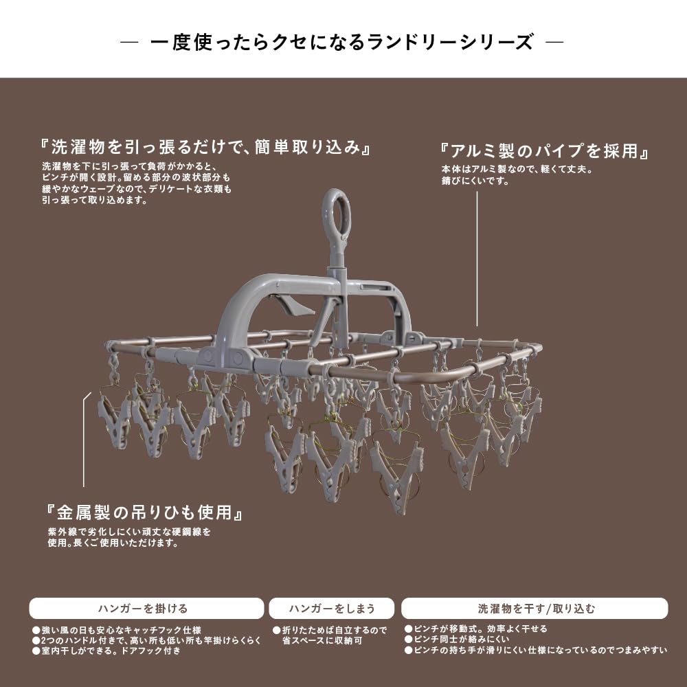 Amazon.co.jp: 藤栄(FUJIEI) ALUMI HANGER アルミ ハンガー 洗濯