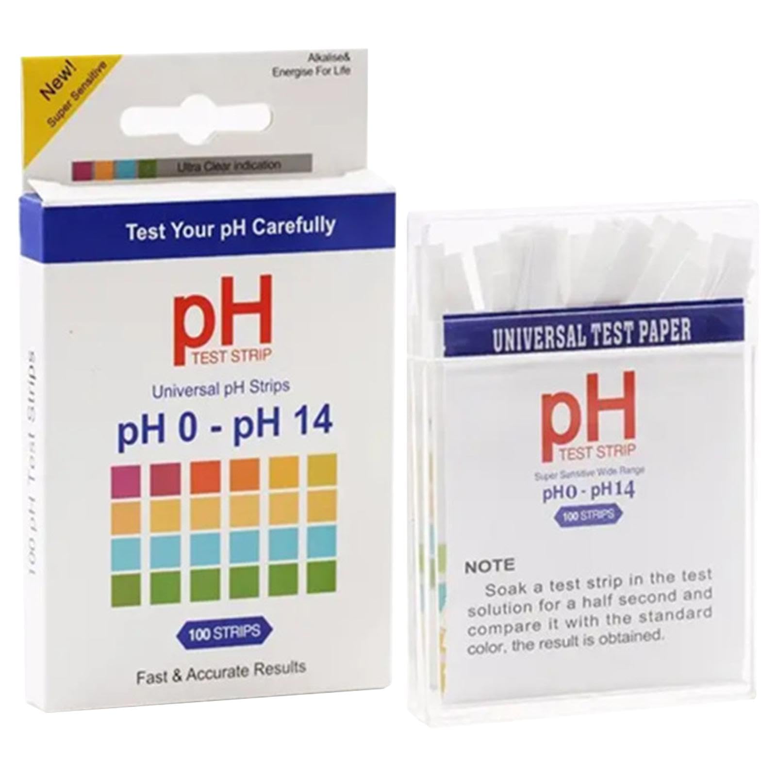 Cczus Bande Test pour urine et salive, papier d'analyse ph 0-14 - Papier d'analyse eau pour eau potable, nourriture, piscines