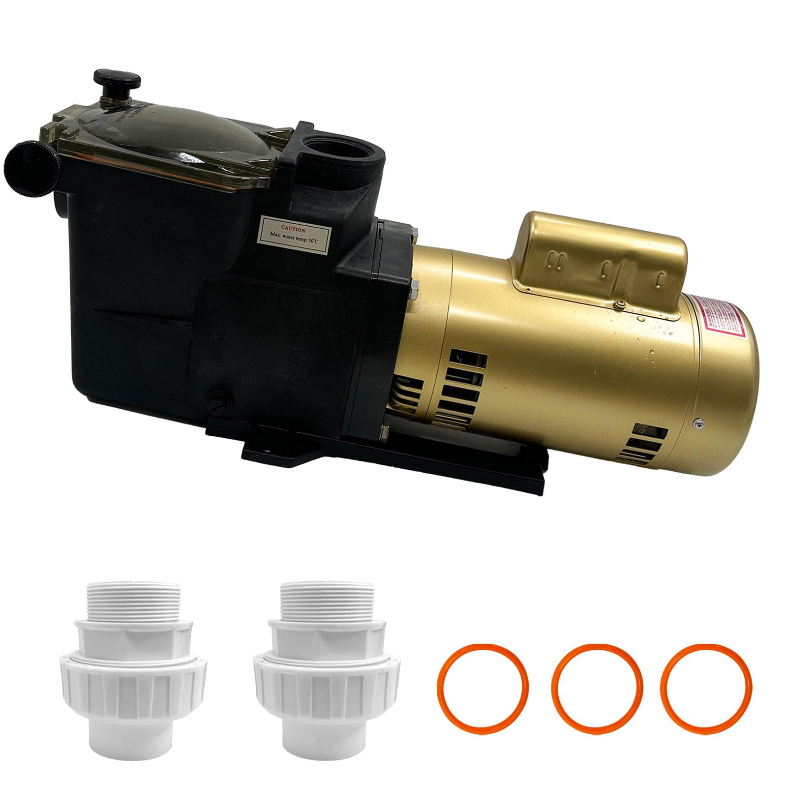 3HP 110/220V Super Pool Pump 60HZ 2.2KW Single Speed Swimming Pool Pump Compatible with Hayward W3SP2607X10 W3SP2610X15 W3SP2615X20 W3SP2621X25 Super Pool Pump for In-Ground Pool and Spa