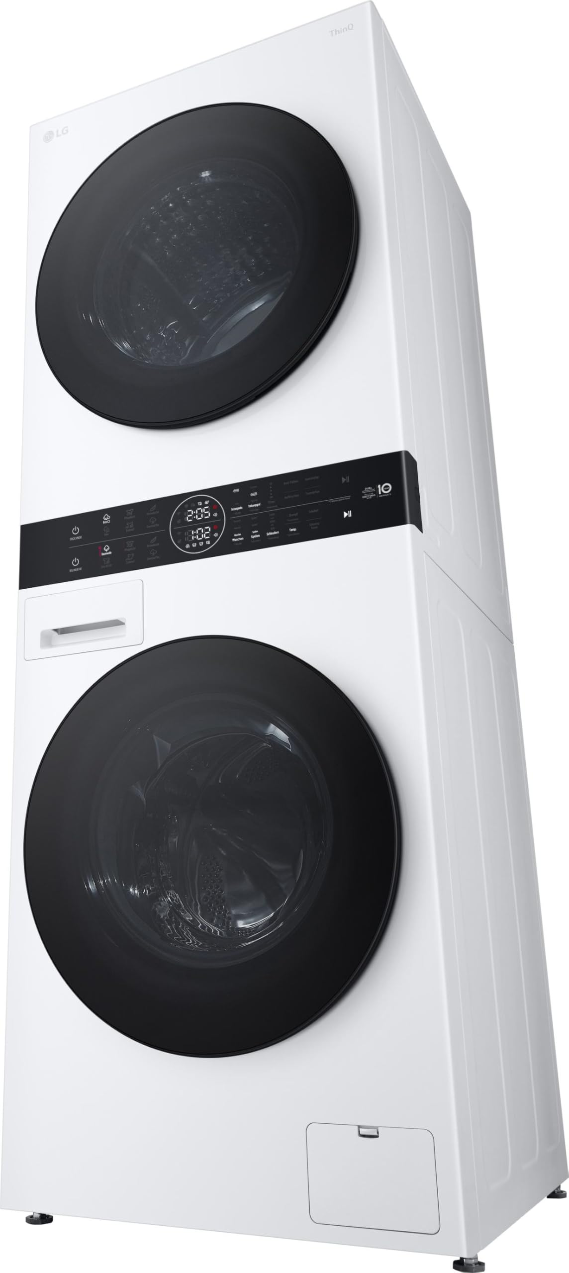 LG WT1210WWF WashTower, Waschmaschine (12 kg, EEK A-10%) und Trockner (10 kg, EEK C) mit One-Touch-Display, TurboWash 360°, AI DD, Dual Inverter Wärmepumpe, Weiß