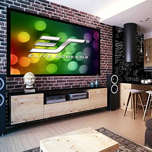 Image of Elite Screens Sable Frame 2, 92-inch 16:9, Active 3D 4K Ultra HD Ready Fixed Frame Home Theater Projection Projector Screen, ER92WH2