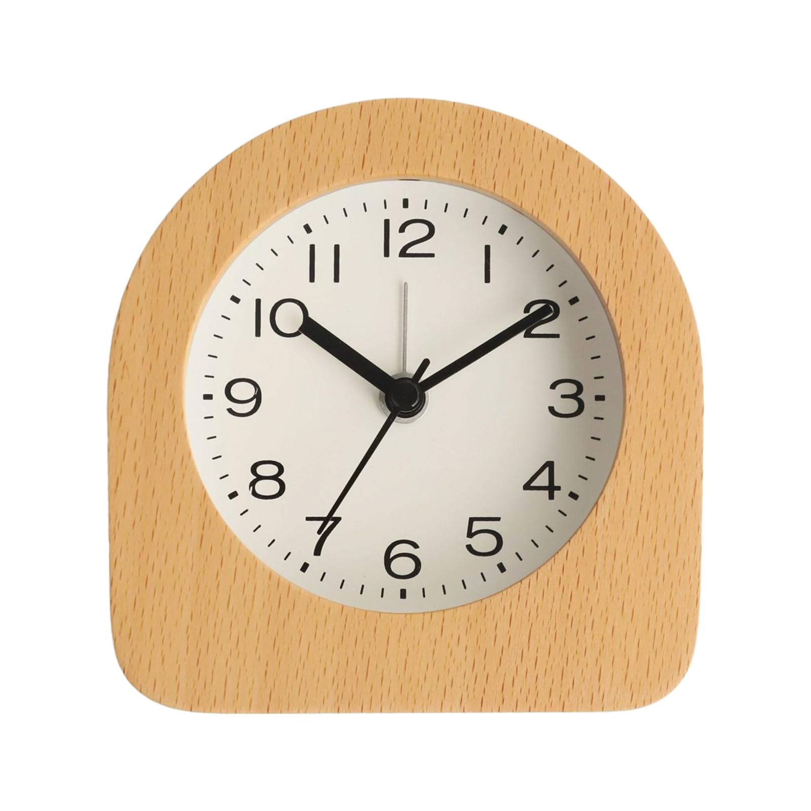 Kalttoy Easy to Use Quiet Movement Wood Analog Alarm Clock for Kids Bedsides Including Soft Glowing with Snoozes Function Gift Wooden Snoozes Clock