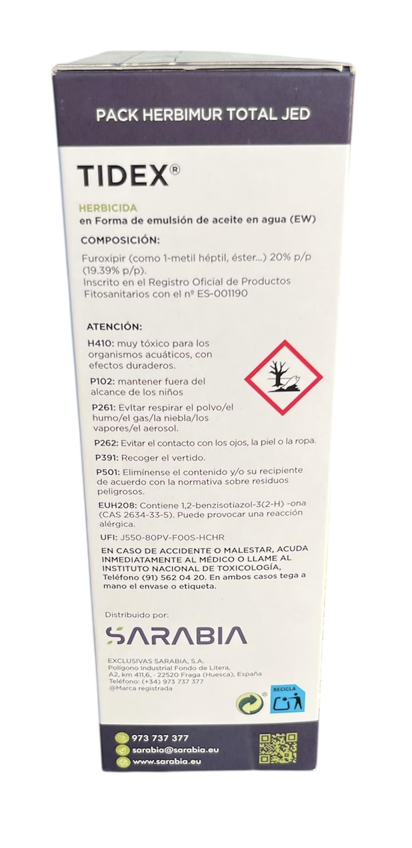 Herbicida total Tidex + Galiber para 15 litros. Herbicida sistémico de mayor eficacia que glifosato. Herbimur