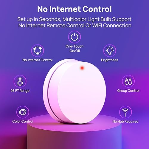 Miniatura 4 de Consciot Bombillas inteligentes con control remoto, bombilla LED que funciona con Alexa y Google Home, bombilla que cambia de color, bombillas A19