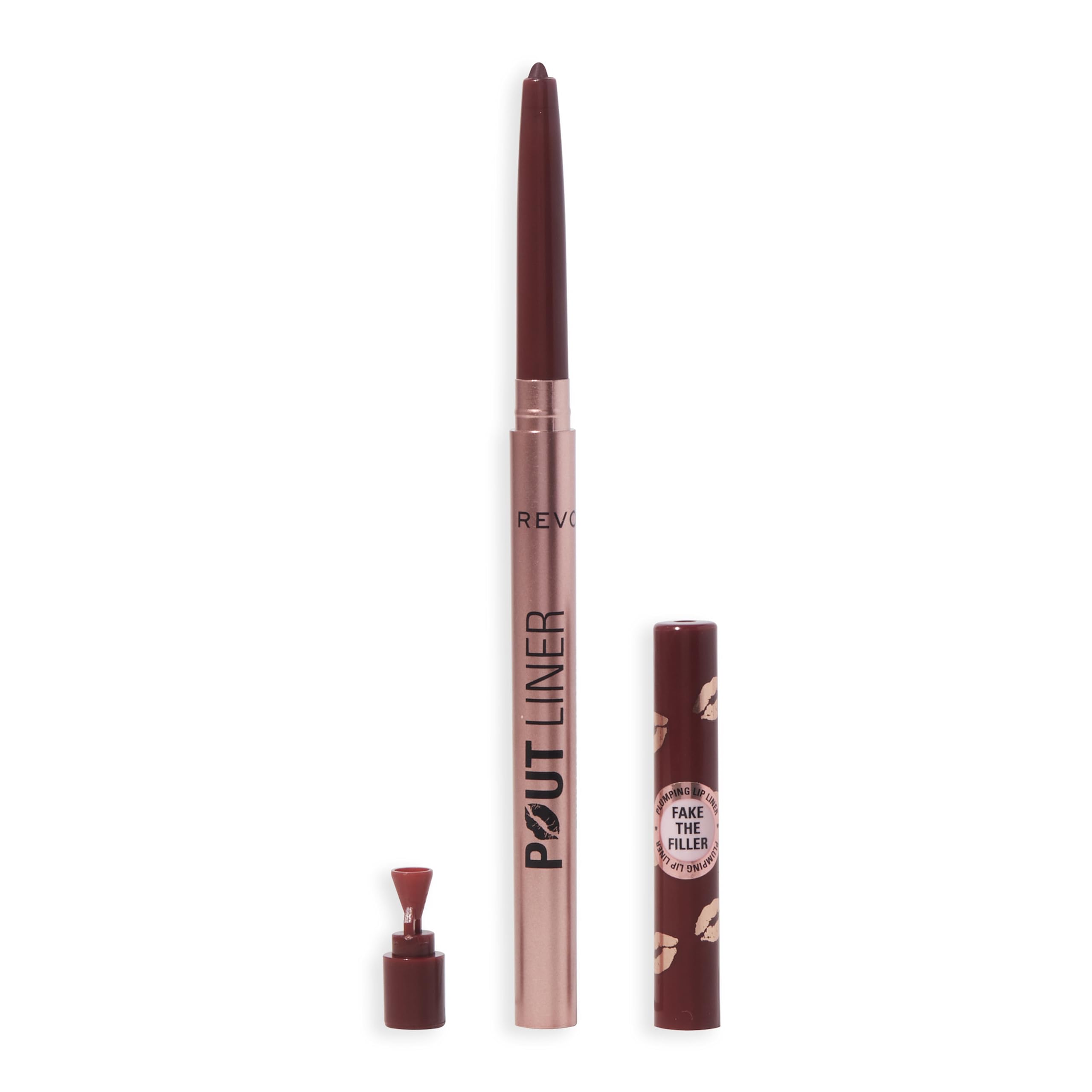 Revolution Pout Liner Lip Liner For Maximum Volume Shade Cookie Warm Brown 0.2 G