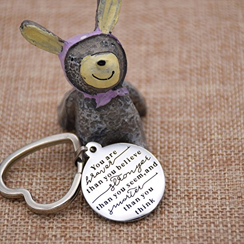 O.RIYA Always Remember You Are Braver Than You Believe Jewelry Necklace/Keyring - Image 5