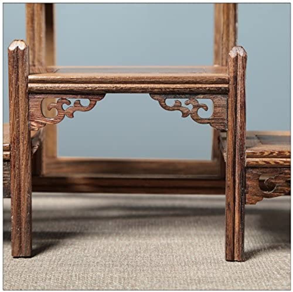 Amazon｜中国の木製骨董品棚、アンティークとキュリオの陳列棚、お土産