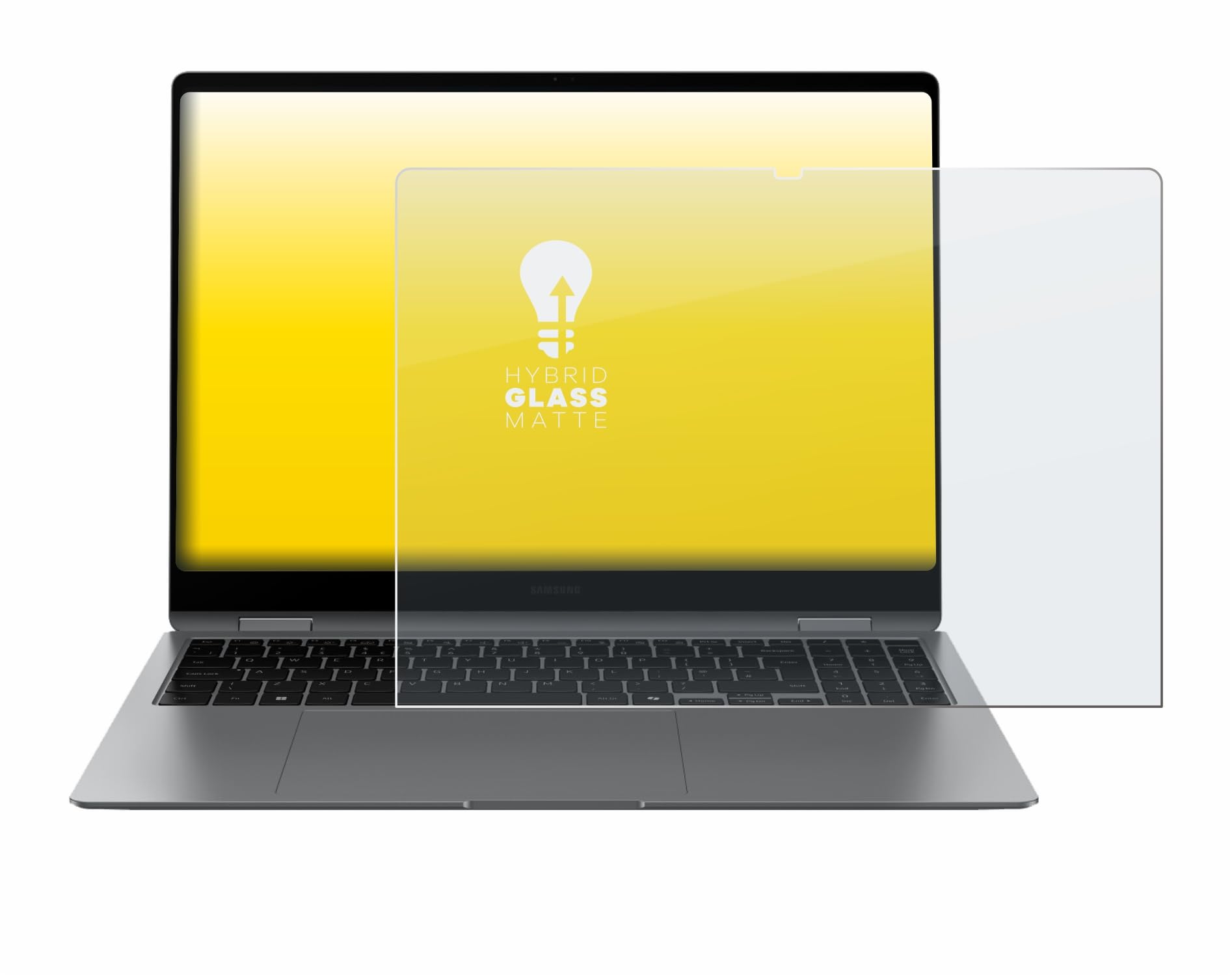 upscreen Schutzglas für Samsung Galaxy Book5 Pro 360 16" | , Entspiegelnder Displayschutz Made in Germany, Matte 9H Schutzfolie Panzer Folie Glas Anti-Reflex Anti-Fingerprint