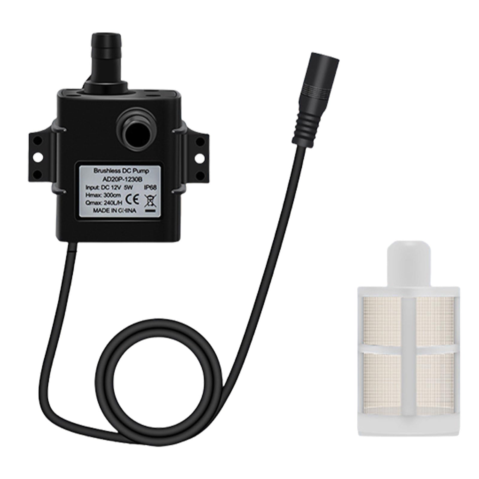 DC12V Small Submersibles Pumps Low Noise Fountain Aquarium Pumps with Filter for Aquariums, Fish Tanks, Pond Efficient