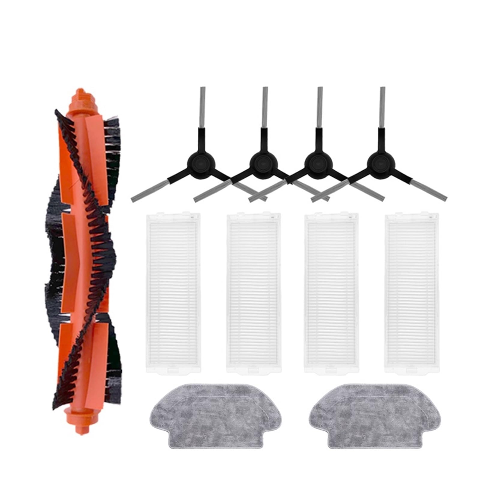 Kicici Roller Side Brush Filter HEPA Mop Rag Cloth Compatible With Xiaomi Robot Vacuum S10 / S12 / B106GL Series Replacement Accessories Parts(072)