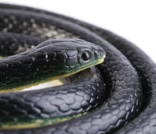 Miniatura 6 de Fdit 4.3 pies de largo realista de goma suave serpiente jardín accesorios divertido broma broma juguete regalo caliente