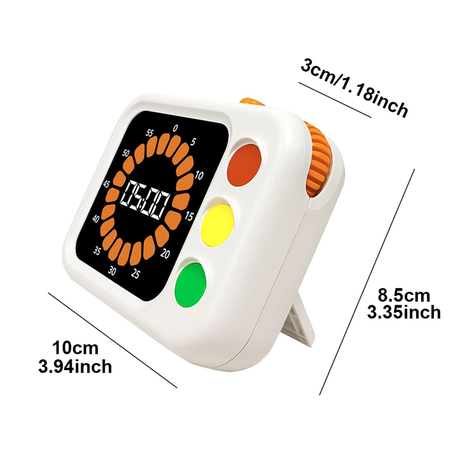 Timer digitale, 60 minuti, conto alla rovescia, strumento di gestione del tempo, timer con motivo semaforo per l'uso in cucina