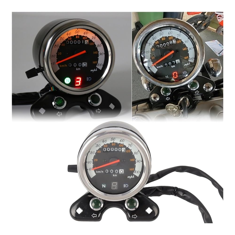 Compteur Moto Pour Moto DC 12 V, De, Tachymètre, Double