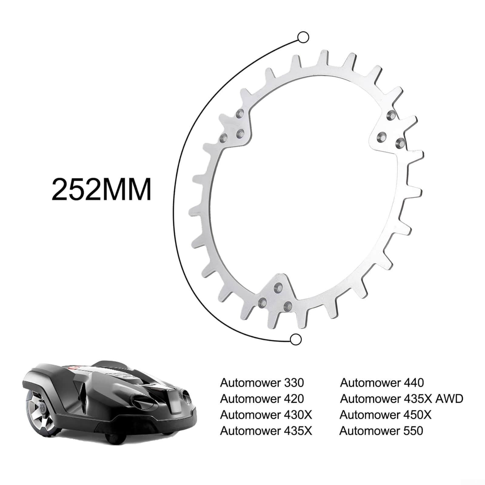 Picos robóticos de acero inoxidable para cortacésped, rueda de tracción para cortacésped, polea robot cortacésped compatible con 420/320/430X/435X/440/450X