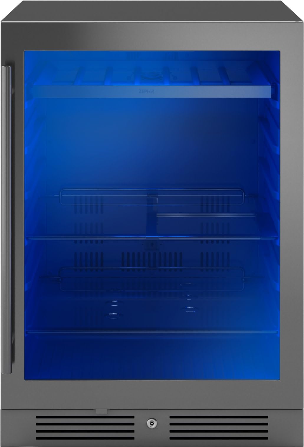 Zephyr Prb24c01c Presrv 24 Inch Wide 7 Bottle And 108 Can Capacity Energy Star Certified Wine And Beverage Cooler With 3-Color LED Lighting - Black Stainless Steel on Fridge.com - View 6