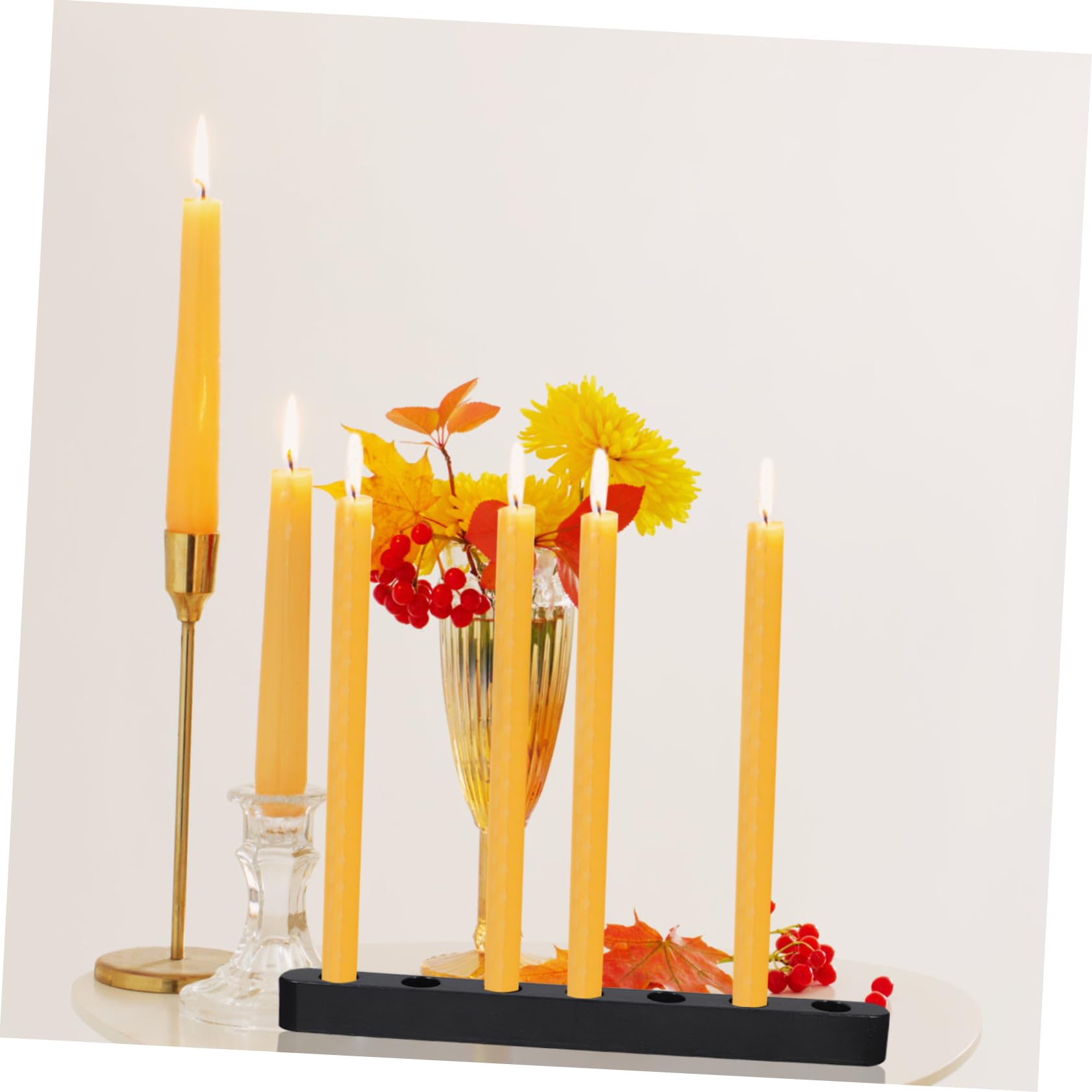 Holibanna Portacandele Kwanzaa Kinara Fori Candeliere Conico Da Tavolo Portacandele in Plastica Decorazione Culturale Centrotavola Festivo