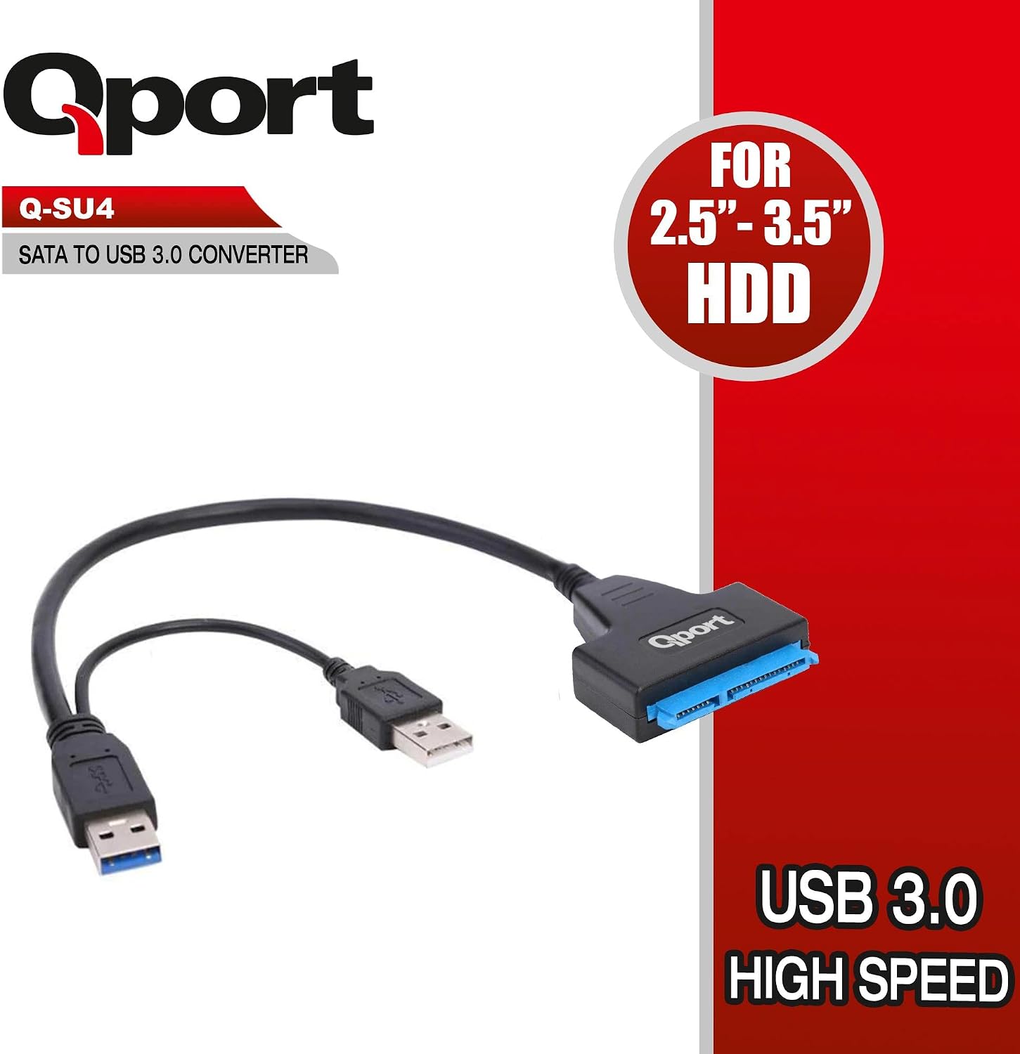 Qport-Q-su4 16 Cm Usb-2.5'' 3.5'' Sata Disk Dönüştürücü