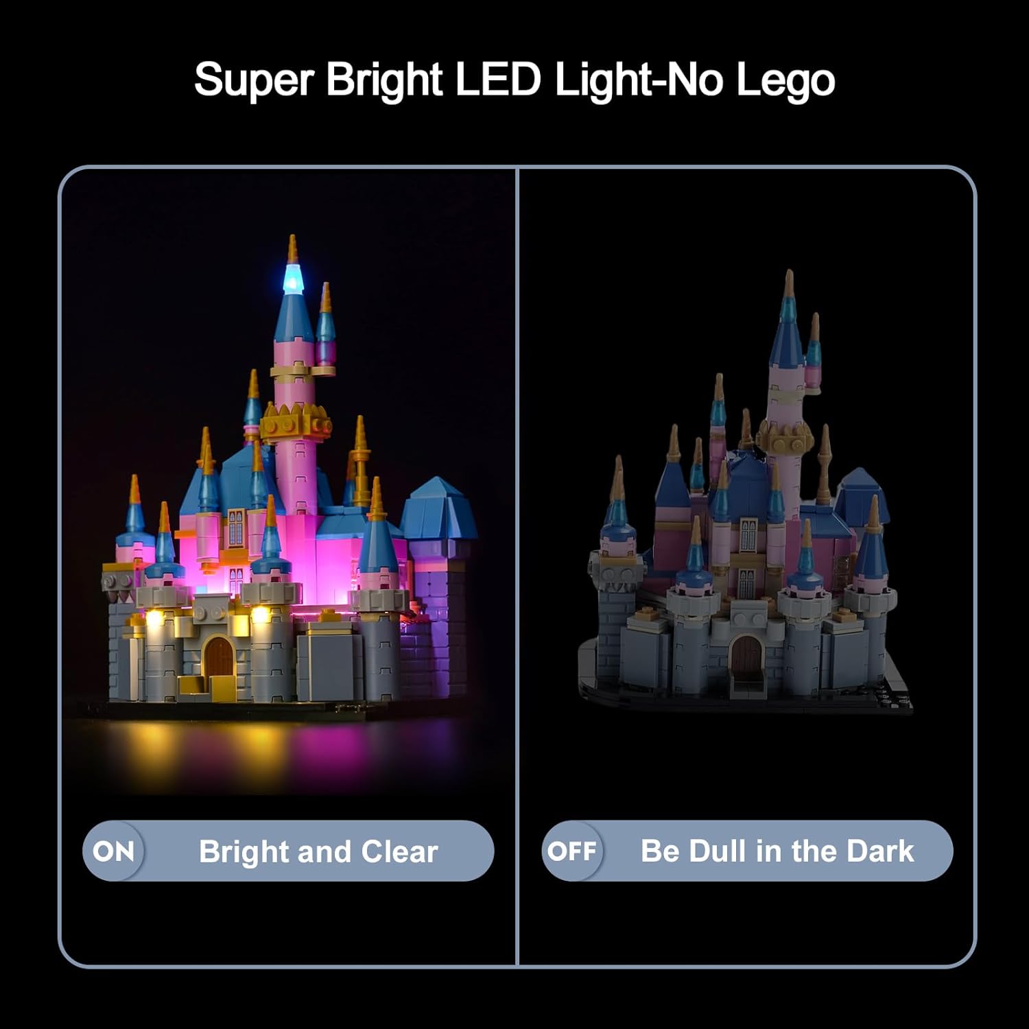 BrickBling LED Lighting Kit Compatible with Lego Mini Sleeping Beauty Castle, Creative Light Compatible with Lego 40720-No Model Included