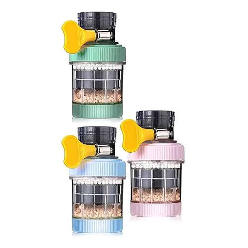 Miniatura 1 de Filtro de agua para grifo paquete de 3 filtros de montaje para grifo purificador de grifo de cocina filtro de carbón activado elimina el fluoruro de