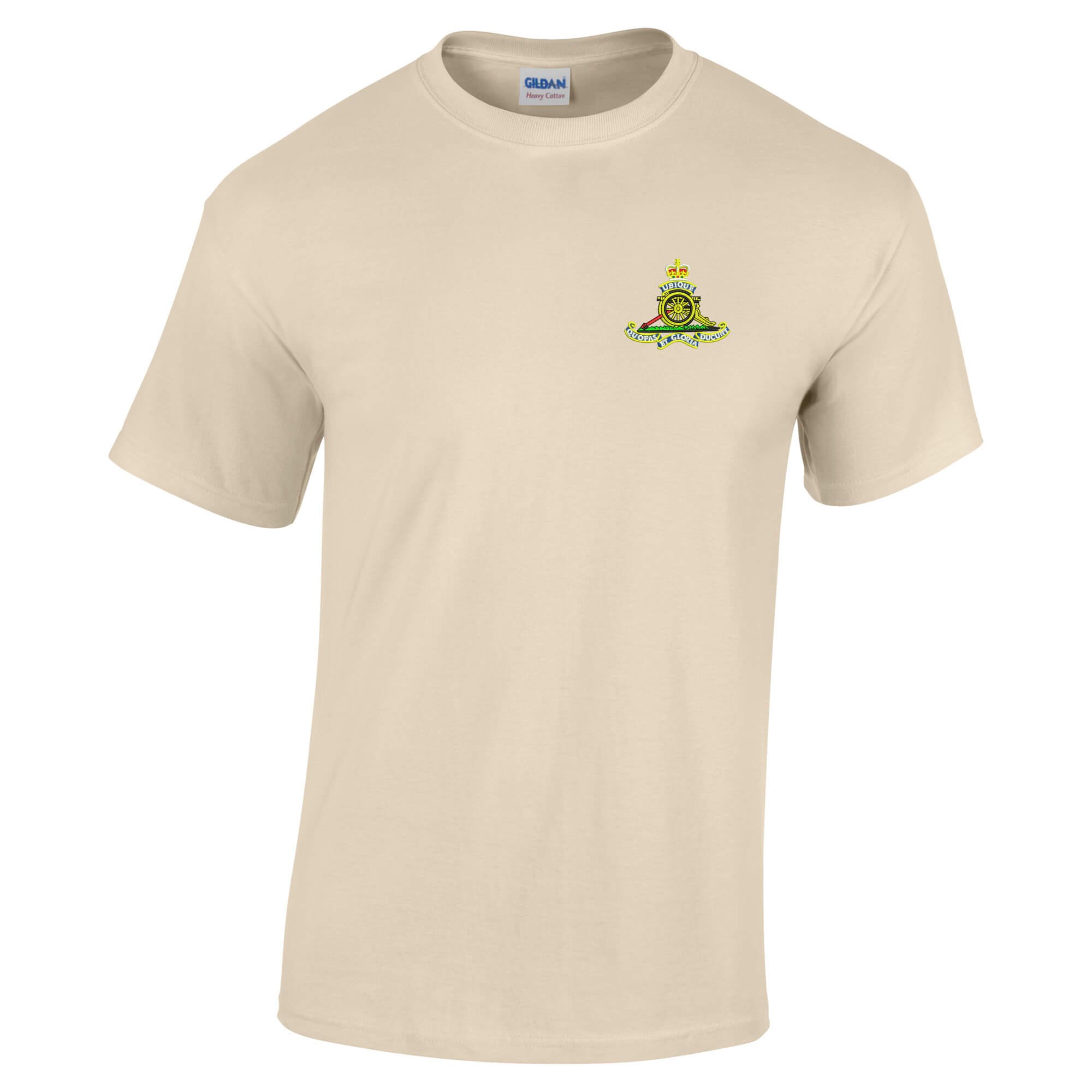 Pineapple Joe's Men's Sand Royal Regit Of Artillery Embroidered T-Shirt - 2X Large